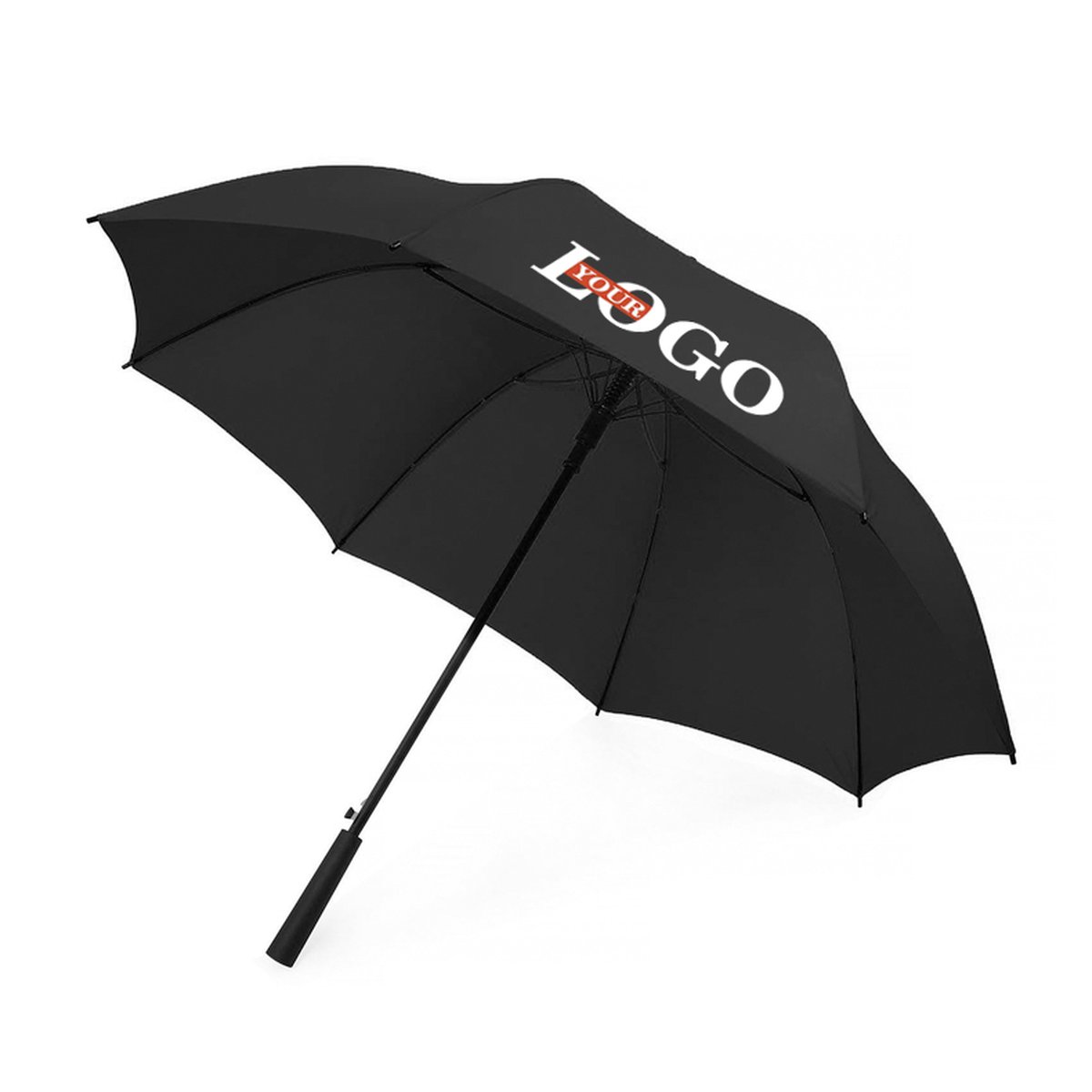 Зонт-трость полуавтомат с логотипом Зонт-трость полуавтомат с логотипом